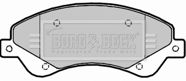 BORG & BECK Комплект тормозных колодок, дисковый тормоз BBP1965